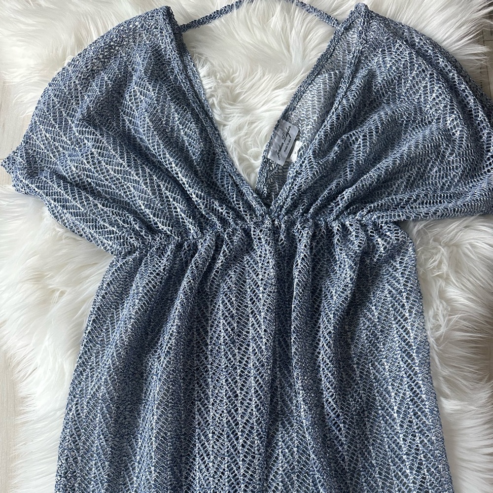 Jordan Taylor Textured Blue Knitwear